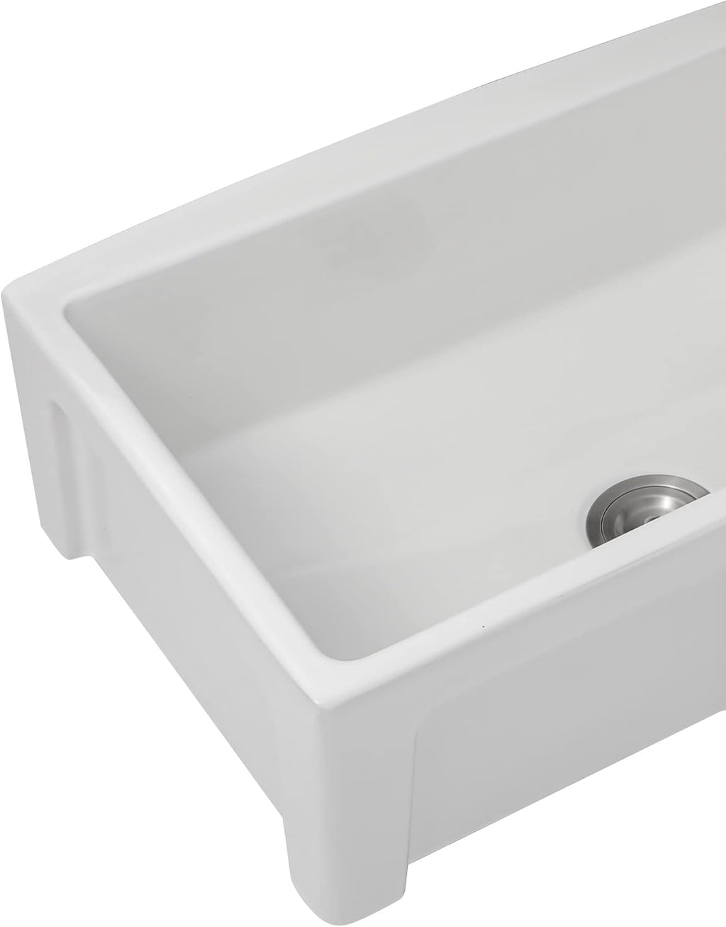 30 White Farm Sink- Lofeyo 30 Inch Kitchen Sink Apron Front White Ceramic Porcelain Fireclay Single Bowl Kitchen Farm Sink Basin