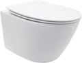 Wall Mount Toilet Elongated Dual Flush Toilet 1.28 GPF One Piece Toilet Compact Flush Toilet With Comfortable Seat Hight Powerful Quick Modern Standard White Bathroom Toilet LOF-T1019