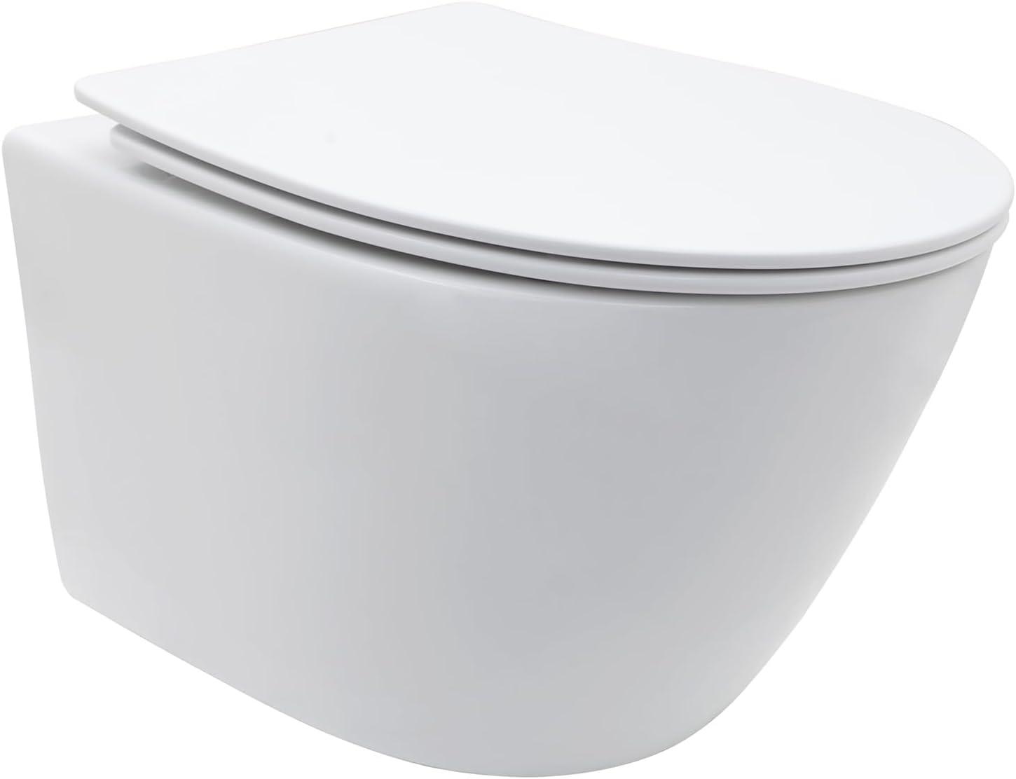 Wall Mount Toilet Elongated Dual Flush Toilet 1.28 GPF One Piece Toilet Compact Flush Toilet With Comfortable Seat Hight Powerful Quick Modern Standard White Bathroom Toilet LOF-T1019