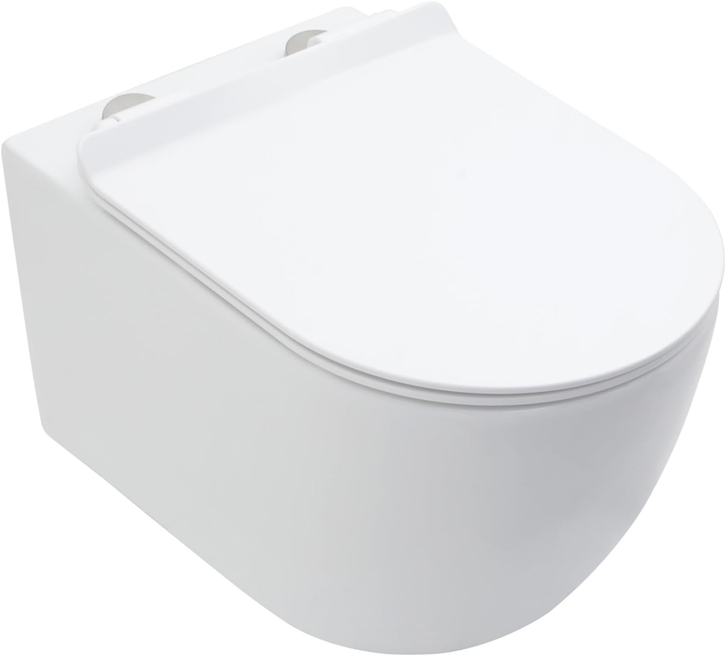 Wall Mount Toilet Elongated Dual Flush Toilet 1.28 GPF One Piece Toilet Compact Flush Toilet With Comfortable Seat Hight Powerful Quick Modern Standard White Bathroom Toilet LOF-T1020