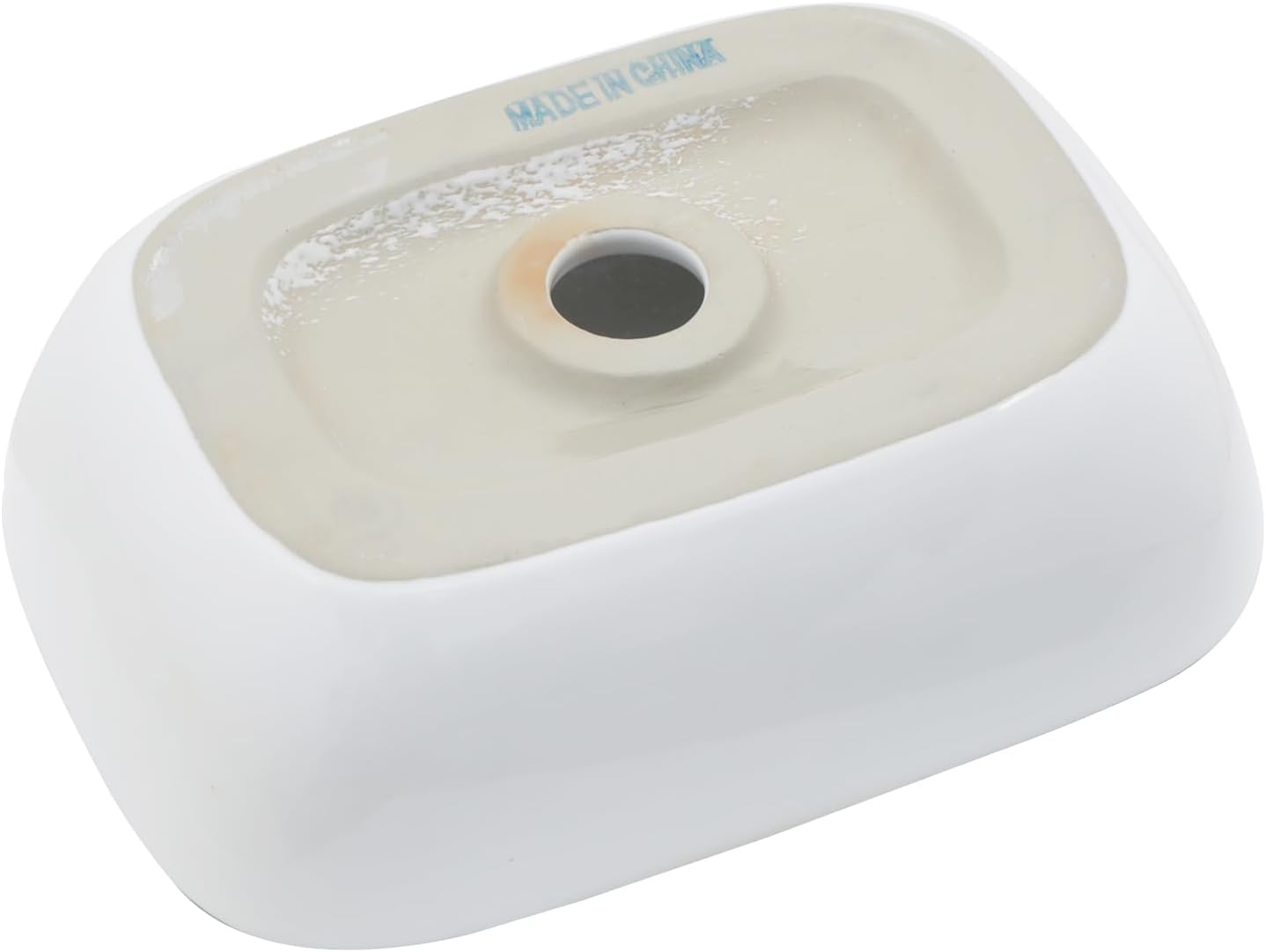 Bowl Sink for Bathroom 15in  x 10in  Rectangle Boat Shape White Vessel Sink with Black Rim Above Counter Porcelain Ceramic Round Oval Modern Artistic Basin Bowl Sink LOF-15105-HB