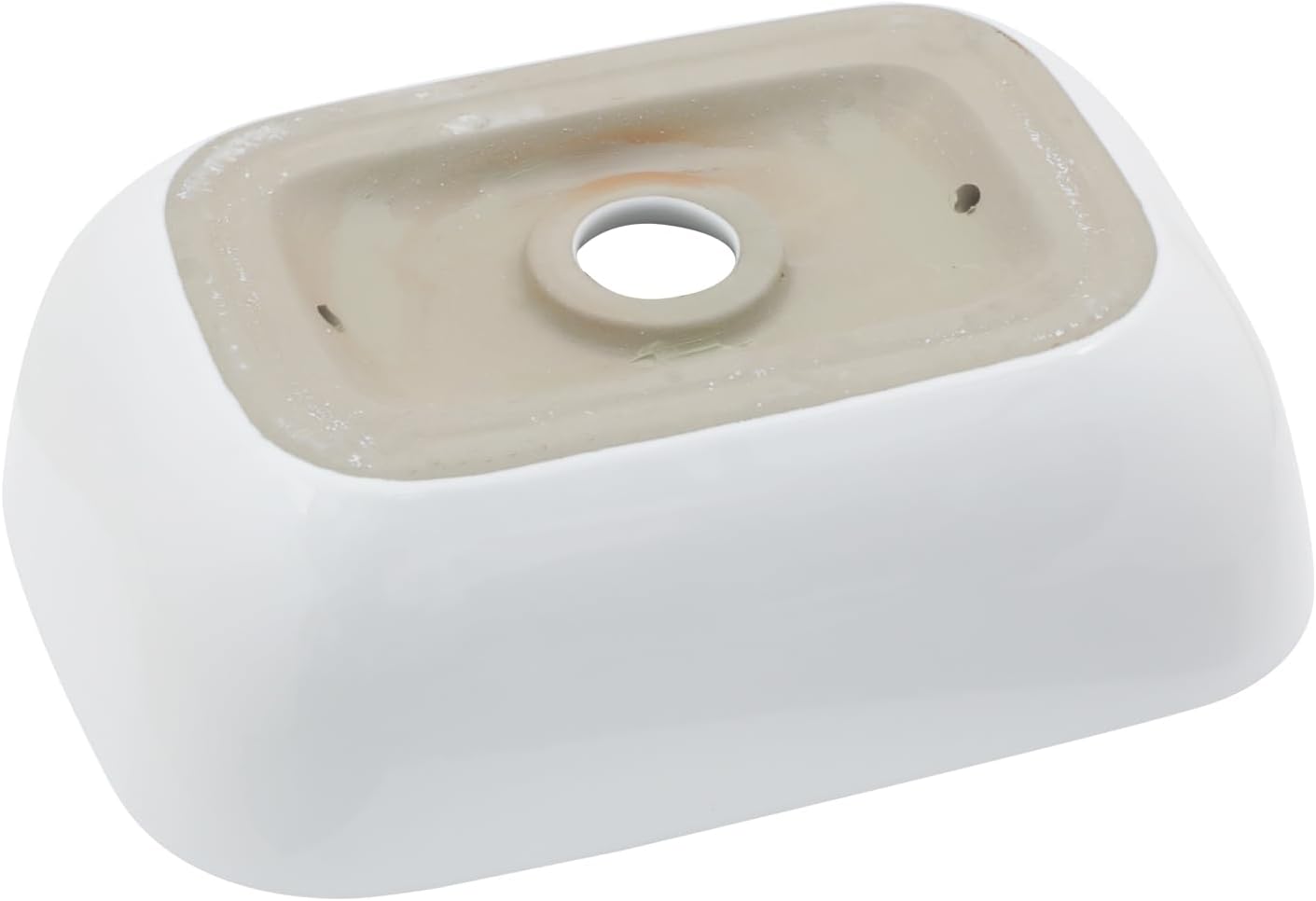 Bowl Sink for Bathroom 15in  x 10in  Rectangle Boat Shape White Vessel Sink Rectangular Above Counter Porcelain Ceramic Round Oval Modern Artistic Basin Small Bowl Sink LOF-15105