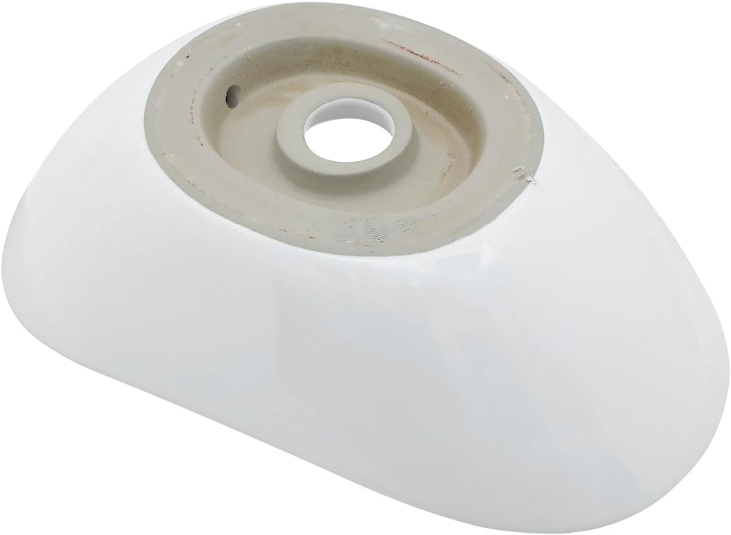 Bowl Sinks For Bathrooms 17in  x 11in  Oval White Vessel Sink With Gold Rim Modern Boat Shape Artistic Basin Bathroom Vessel Sink Above Counter Porcelain Ceramic Vessel Sink Small Deep Vessel Sink