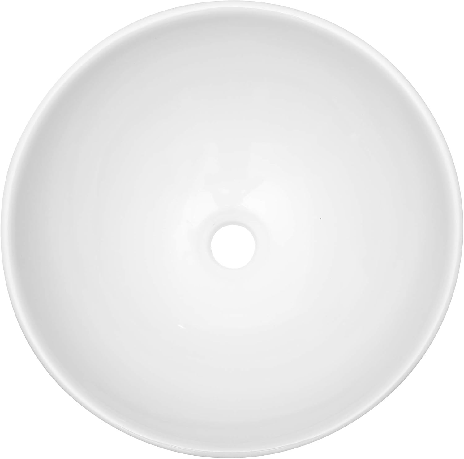 16in x16in  Bowl sinks for bathrooms Above Counter Vessel Sink Round Bathroom Sink Above Countertop Ceramic Porcelain Small Lavatory Vanity Vessel Sink Bowl Basin