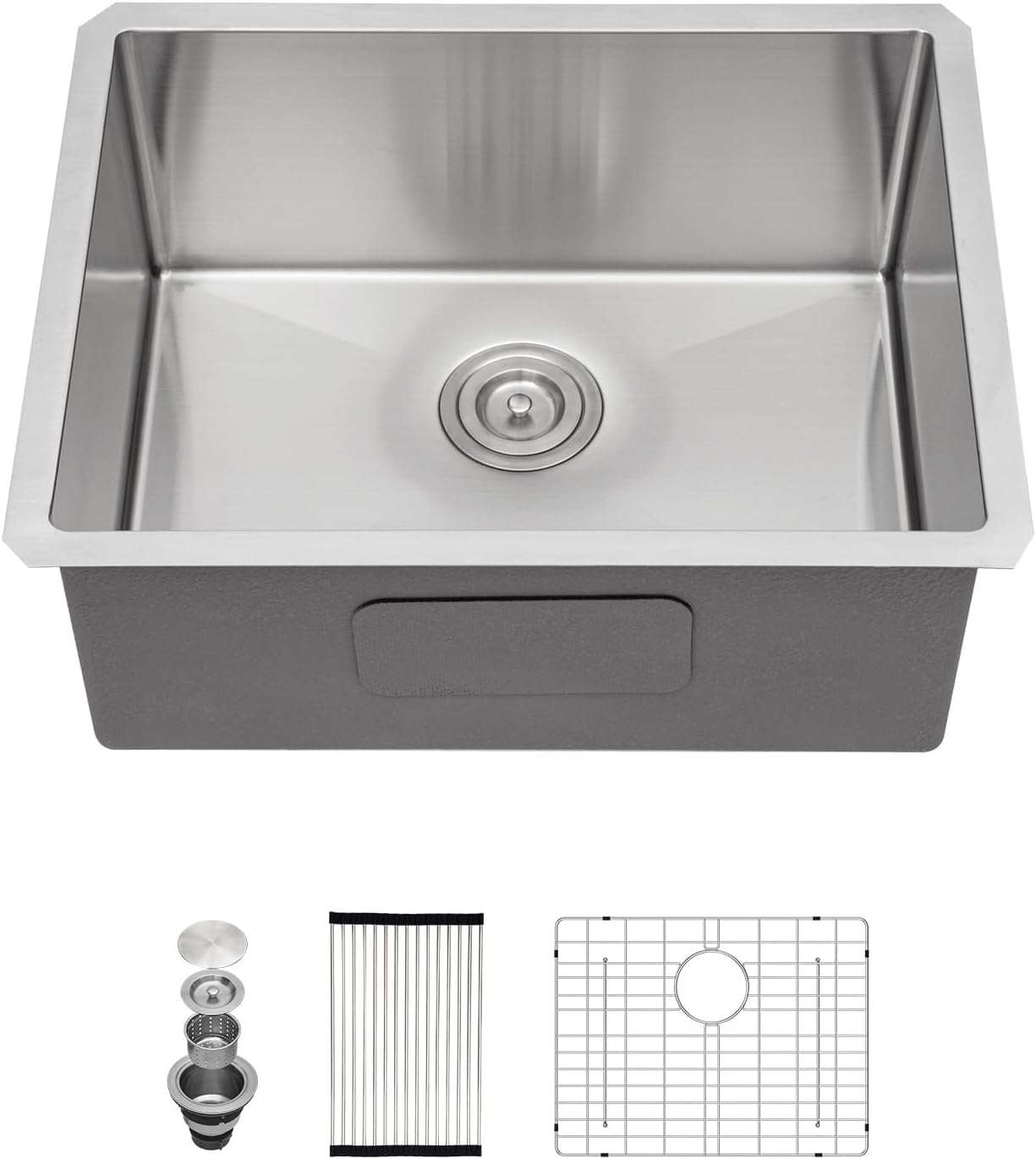 21in x18in  Undermount Bar Sink Undermount Stainless Steel 16 Gauge Kithchen Sink Single Bowl Under Counter Deep Kitchen Bar Prep Sink Basin