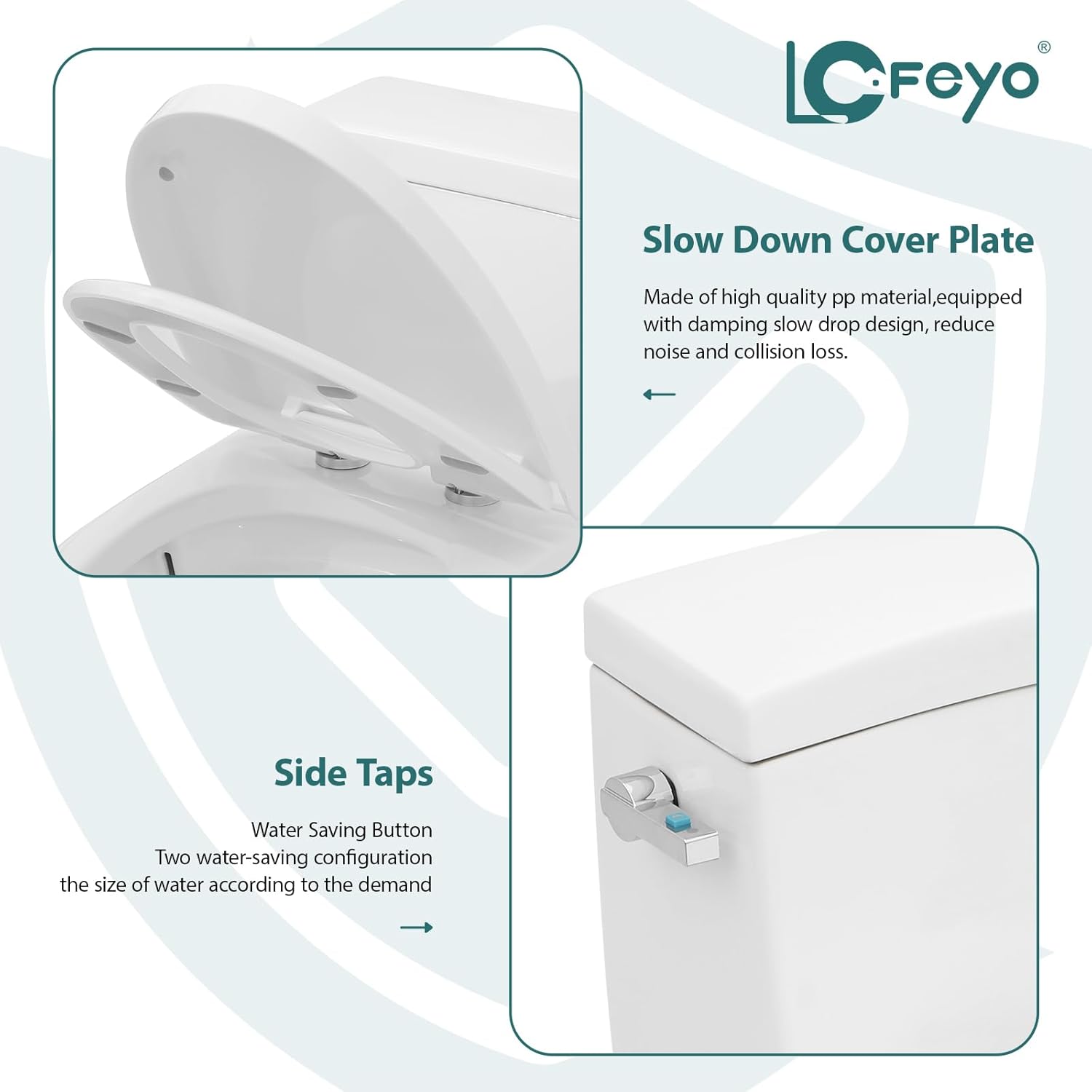 Elongated Quick Side Flush Toilet 0.8/1.28 GPF One Piece Toilet Multifunctional Compact Toilet Toilet With ADA Soft Seat Hight Powerful Quick Flush Modern Standard Bathroom Toilet LOF-T1017