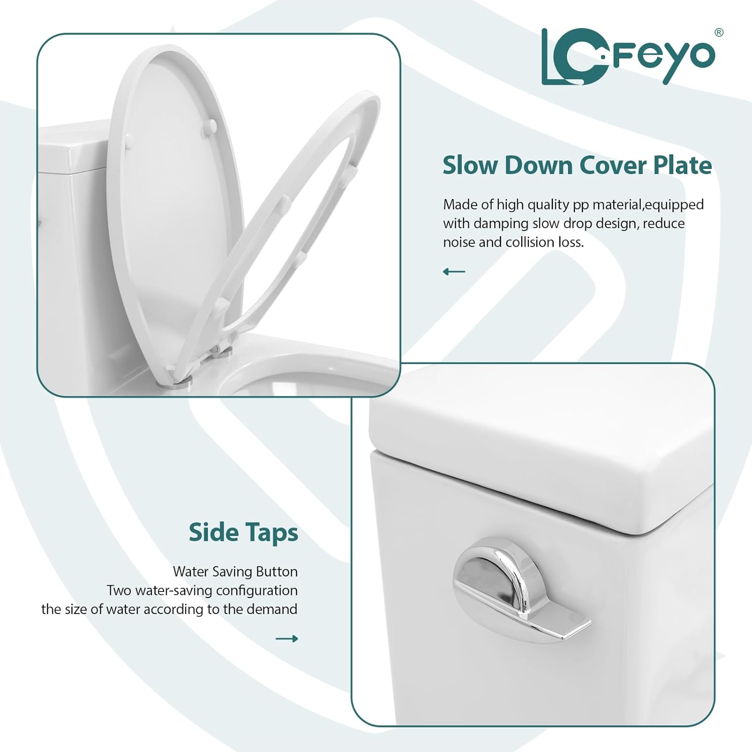 Elongated Dual Flush Toilet 0.8/1.28 GPF One Piece Toilet Compact Toilet Quick Flush Toilet With Comfortable Seat Hight Powerful Quick Modern Standard White Bathroom Toilet LOF-T1022