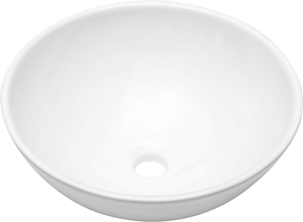 16in x16in  Bowl sinks for bathrooms Above Counter Vessel Sink Round Bathroom Sink Above Countertop Ceramic Porcelain Small Lavatory Vanity Vessel Sink Bowl Basin