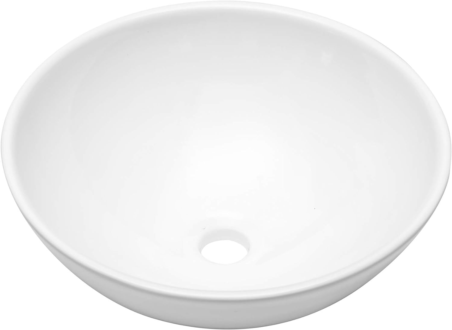 16in x16in  Bowl sinks for bathrooms Above Counter Vessel Sink Round Bathroom Sink Above Countertop Ceramic Porcelain Small Lavatory Vanity Vessel Sink Bowl Basin