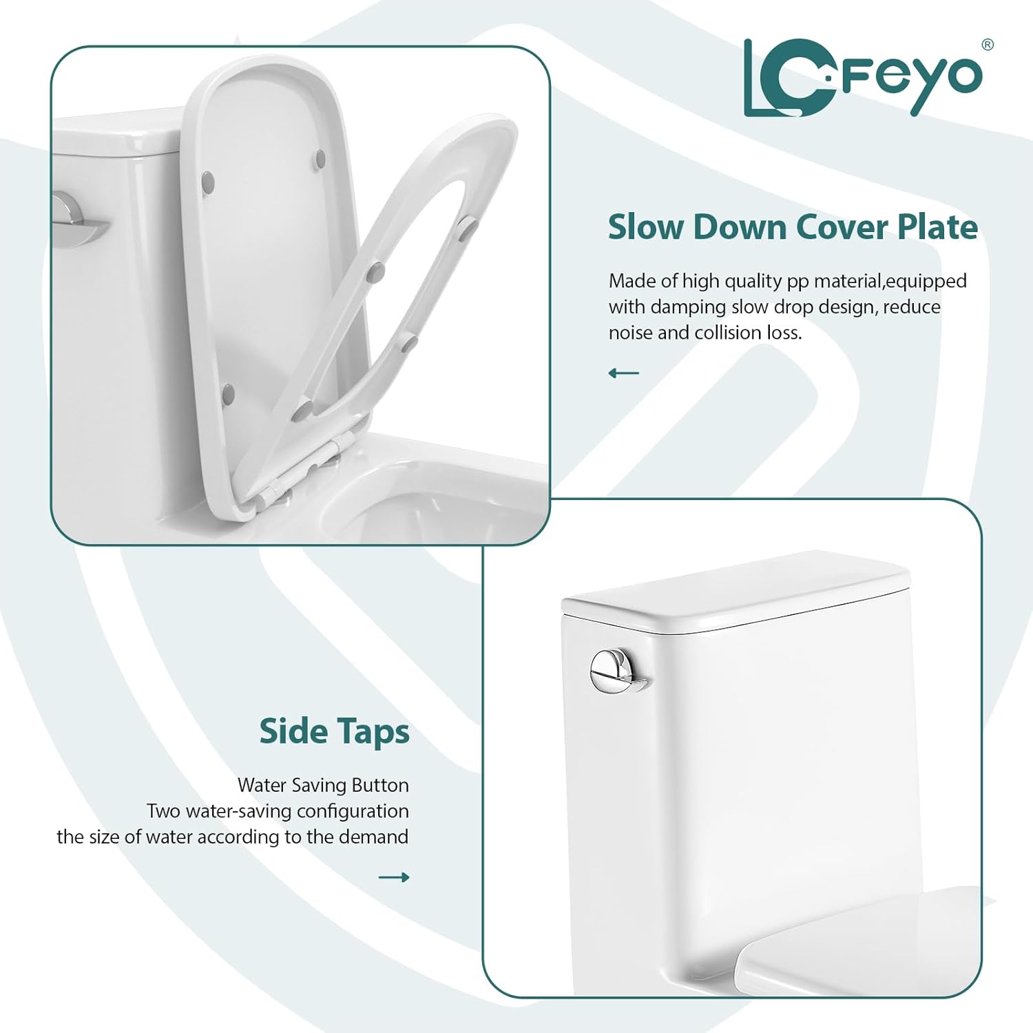 Elongated Dual Flush Toilet 0.8/1.28 GPF One Piece Toilet Compact Toilet Quick Flush Toilet With Comfortable Seat Hight Powerful Quick Modern Standard White Bathroom Toilet LOF-T1026