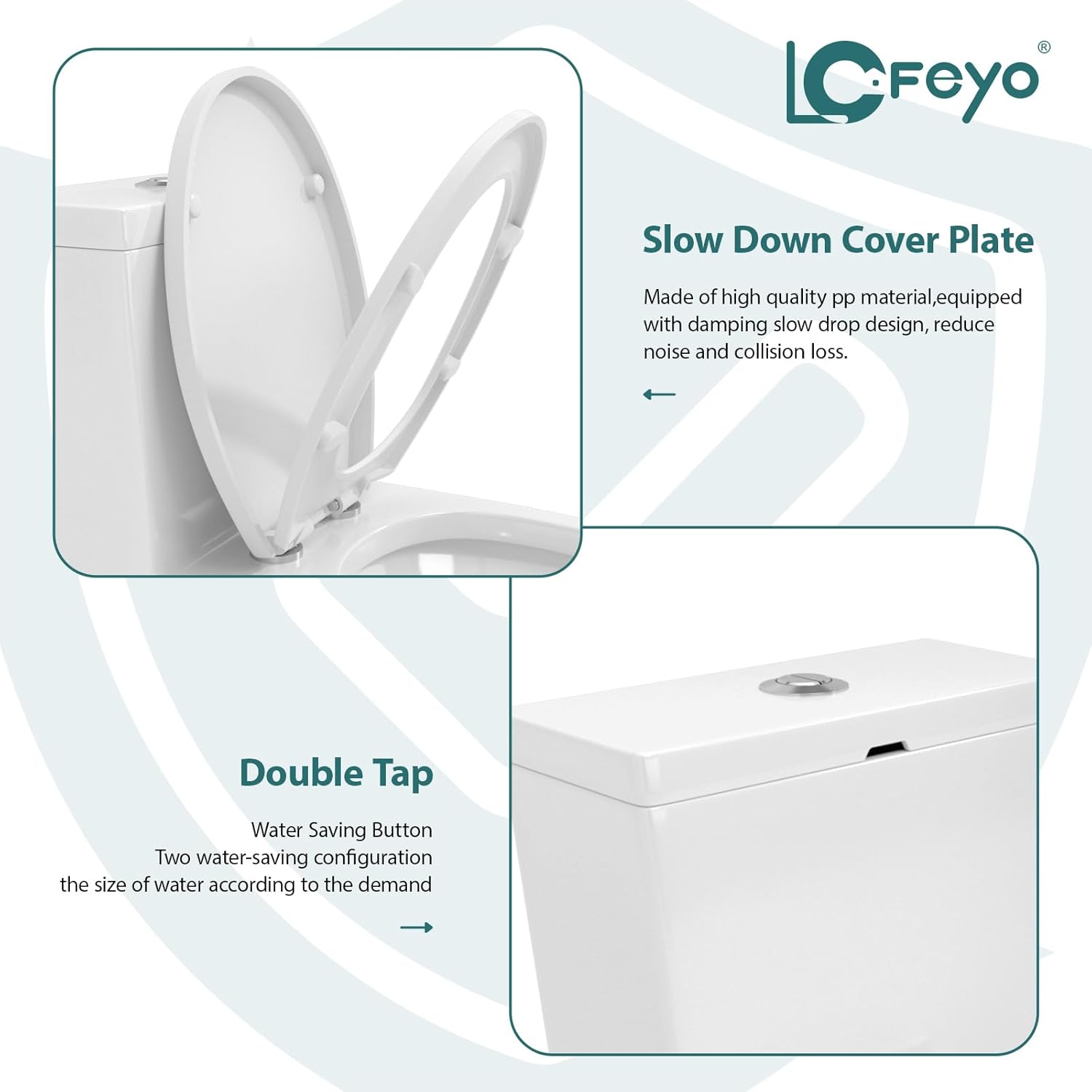 Elongated Dual Flush Toilet 0.8/1.28 GPF One Piece Toilet Compact Toilet Quick Flush Toilet With Comfortable Seat Hight Powerful Quick Modern Standard White Bathroom Toilet LOF-T1023