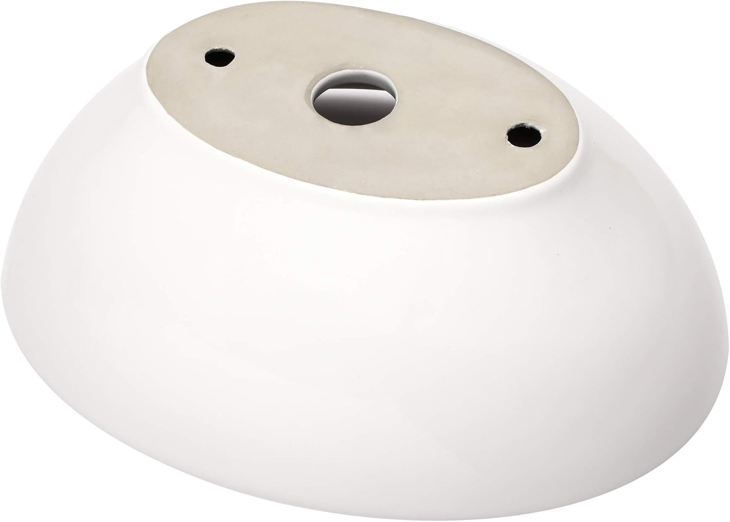 16in x13in  Bowl sinks for bathrooms Egg Shape Above Counter Vessel Sink Oval Vessel Sink White Ceramic Porcelain Small Bathroom Lavatory Vanity Vessel Sink Bowl Basin