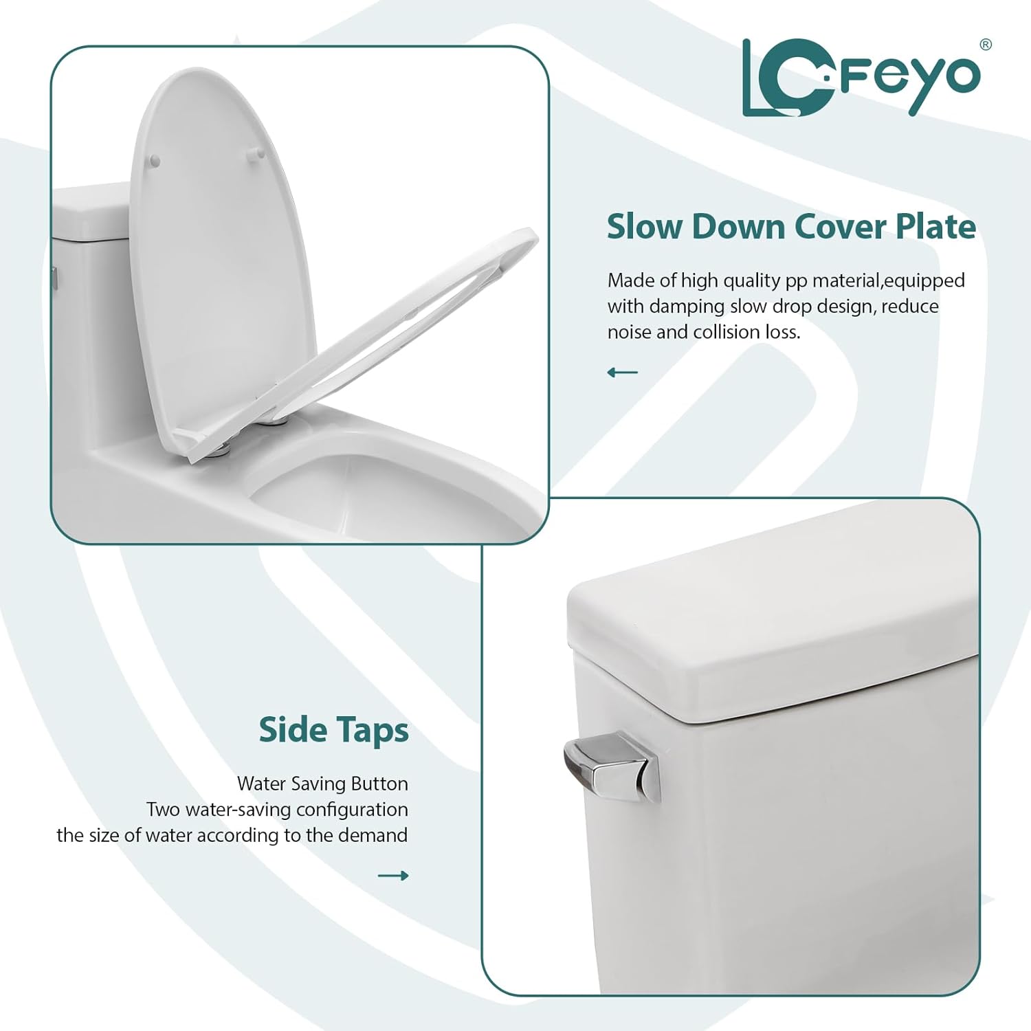 Elongated Dual Flush Toilet 0.8/1.28 GPF One Piece Toilet Compact Toilet Quick Flush Toilet With Comfortable Seat Hight Powerful Quick Modern Standard White Bathroom Toilet LOF-T1029