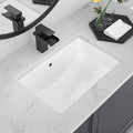 22''x15'' Undermount Bathroom Sink Rectangle Bathroom Sink White Porcelain Ceramic Sink Vanity Sink Under Counter Basin Lavatory Sink Vessel Sink