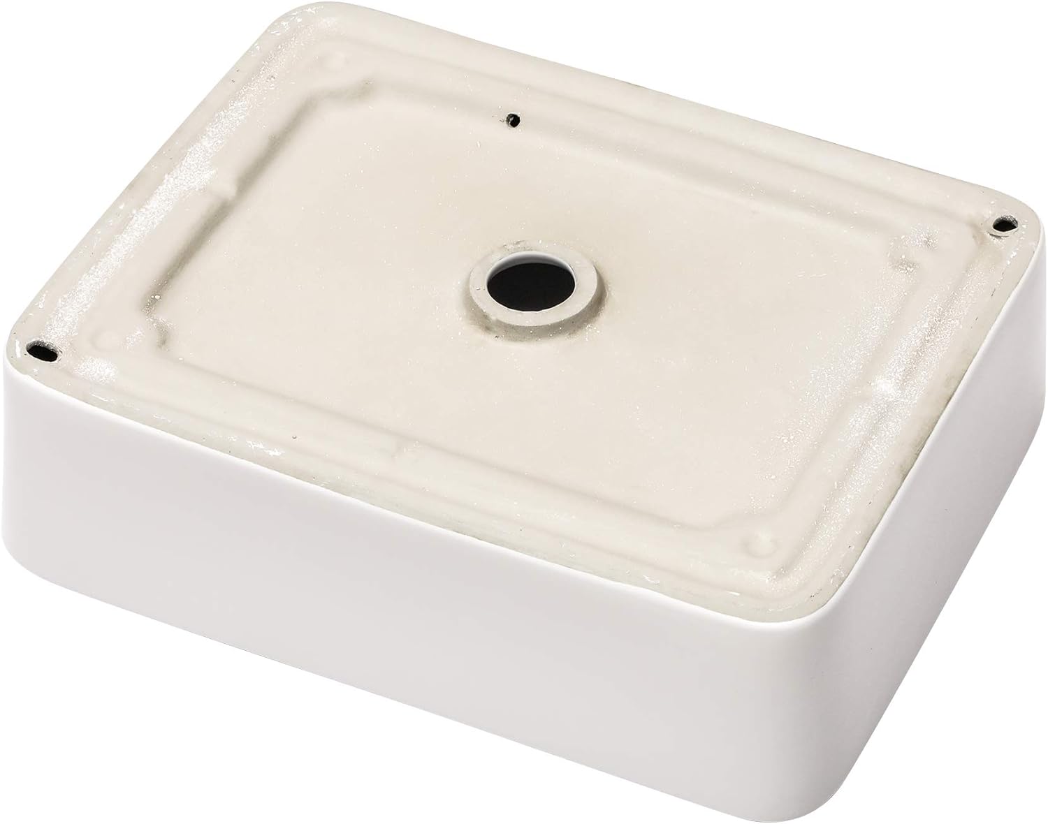 19in x15in  Vessel Sink Rectangule Bowl Sinks for Bathrooms White Vessel Sink Above Counter Rectangular Ceramic Vessel Bathroom Sink Porcelain Lavatory Vanity Sink Basin