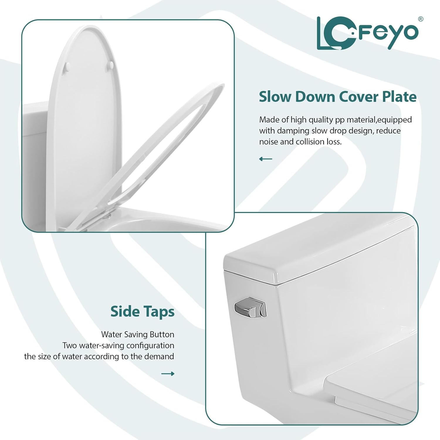 Elongated Dual Flush Toilet 0.8/1.28 GPF One Piece Toilet Compact Toilet Quick Flush Toilet With Comfortable Seat Hight Powerful Quick Modern Standard White Bathroom Toilet LOF-T1032