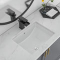Undermount Bathroom Sink-Lofeyo 18''x14'' White Rectangle Bathroom Sink Porcelain Ceramic Sink Vanity Basin Lavatory Sink Rectangular Vessel Sink