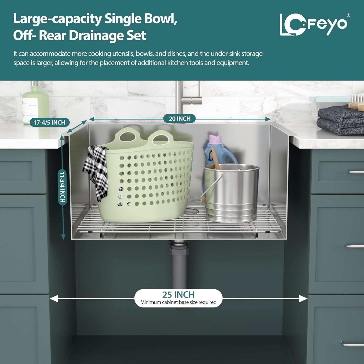 22in  x 22in  x 12in  Laundry Sink Utility Sink Drop in Topmount 16 Gauge Stainless Steel 12in  Deep Single Bowl Deep Laundry Utility Rv Outdoor Sink Basin