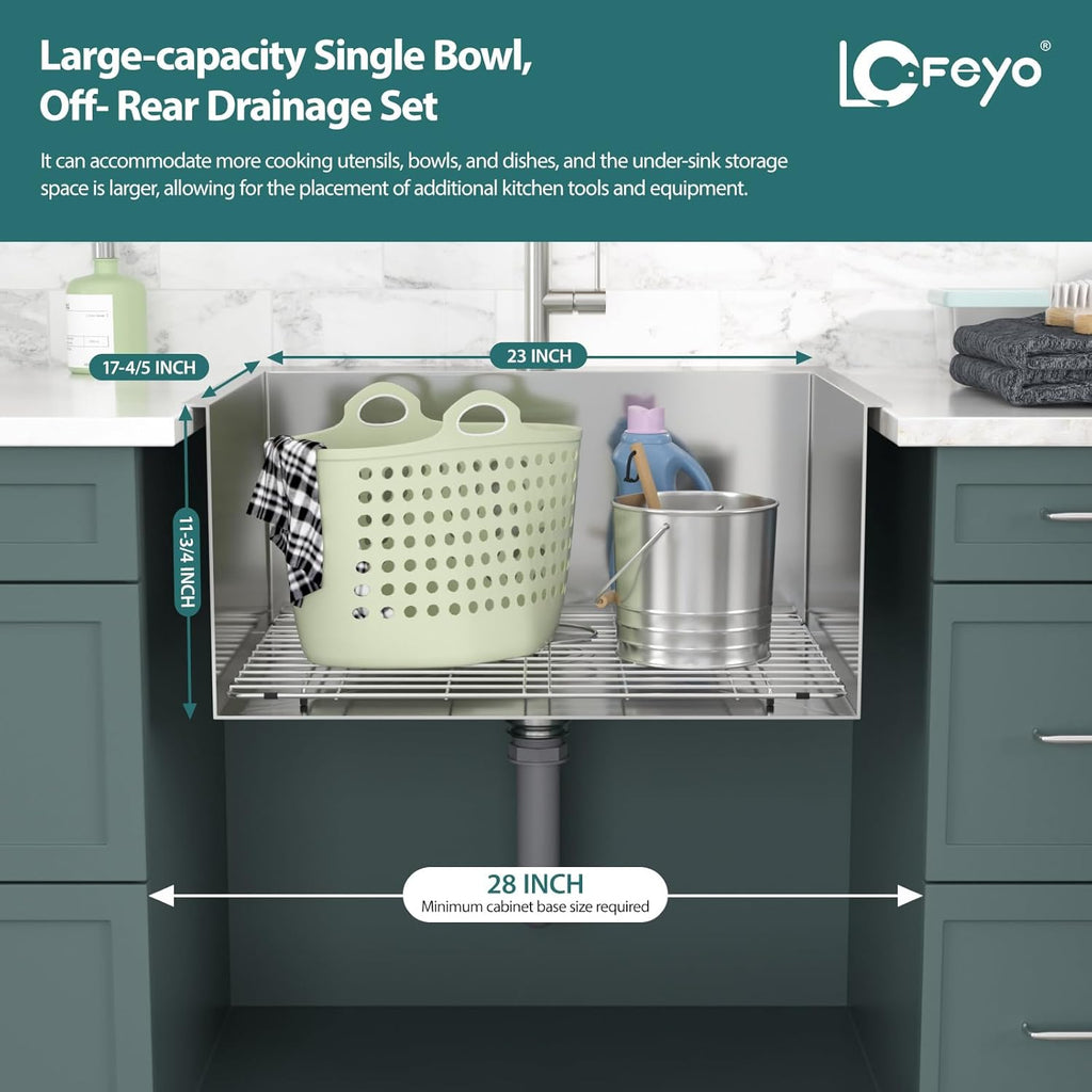 25 Utility Sink Drop in Stainless - Lofeyo 25in  x 22in  x 12in  Laundry Room Sink Topmount 16 Gauge Stainless Steel 12in  Deep Single Bowl Laundry Utility Sink Basin