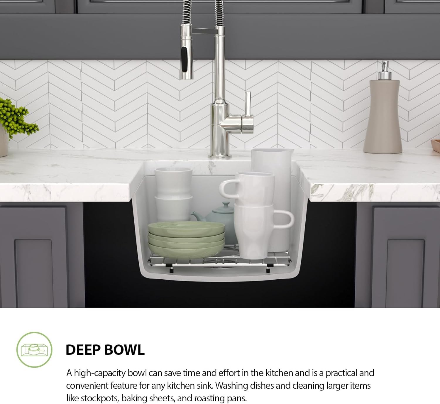 18 Granite Composite Kitchen Sink White - Lofeyo 18 inch Granite Sink Undermount Quartz Classic Under Counter Ledge Single Bowl Sink Basin(18in x16in )