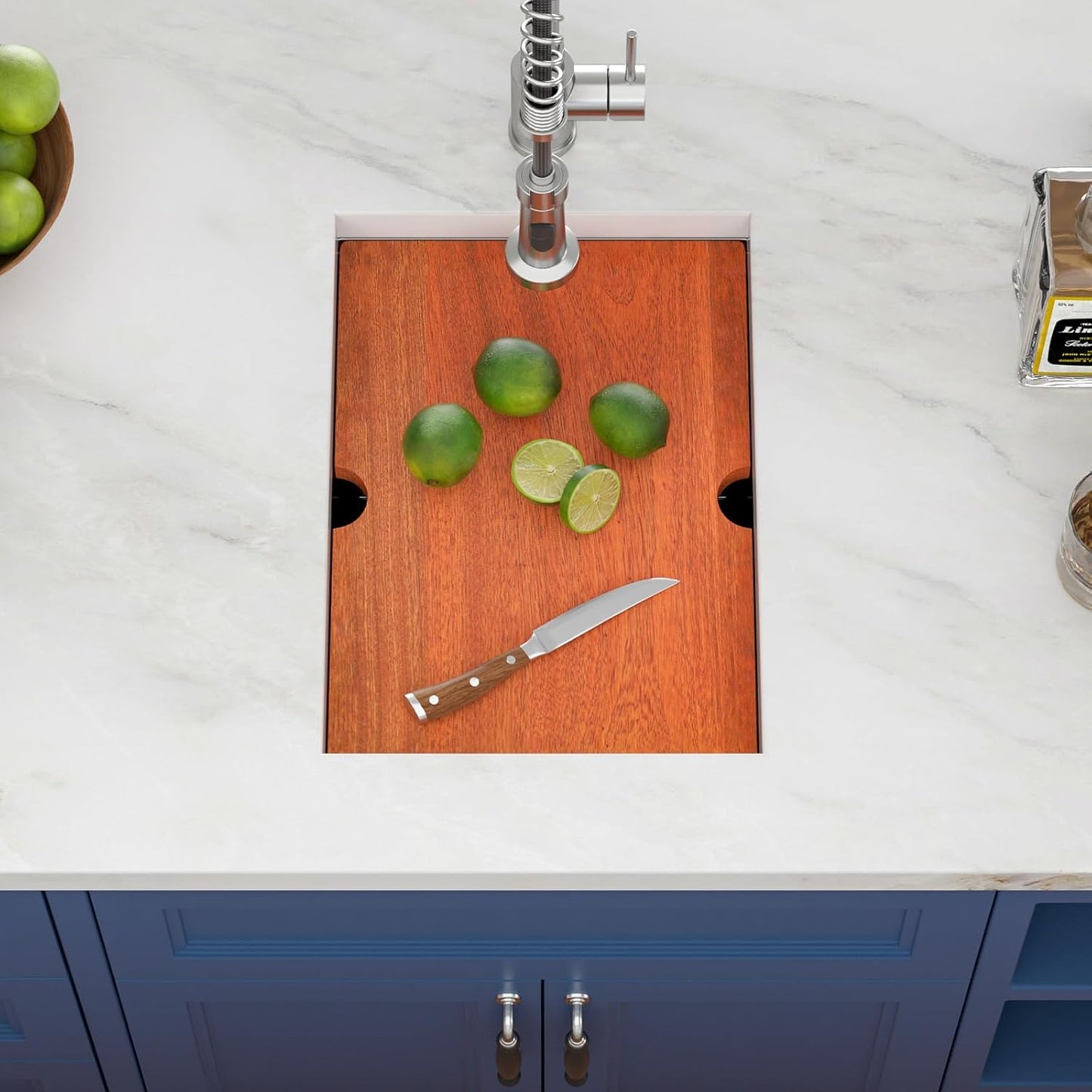 14 x 19 Inch Stainless Bar Sink Undermount Kitchen Bar Prep Sink Workstation 16 Gauge Stainless Steel Single Bowl Under Counter Kitchen Sink Bar Prep RV Sink Basin with Accessories