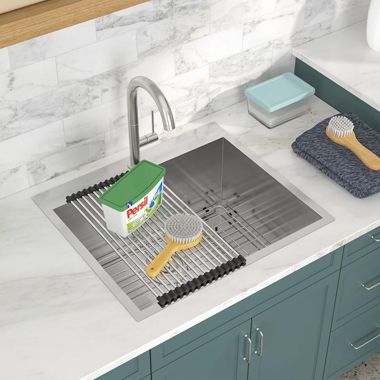25 Utility Sink Drop in Stainless - Lofeyo 25in  x 22in  x 12in  Laundry Room Sink Topmount 16 Gauge Stainless Steel 12in  Deep Single Bowl Laundry Utility Sink Basin