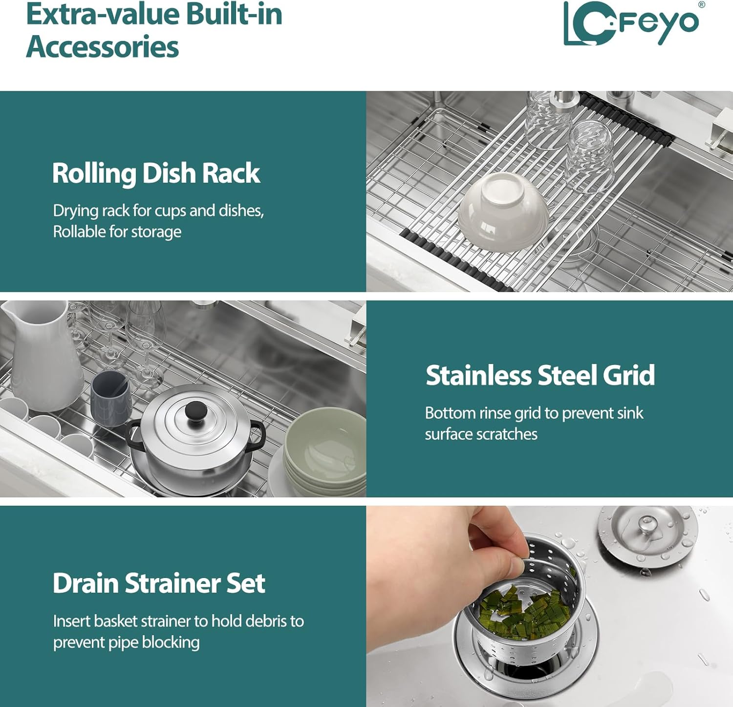 36in x22in  Drop In Workstation Kitchen Sink Topmount Stainless Steel 16 Gauge Workstation Single Bowl Ledge Handmade Kitchen Deep Sink Basin