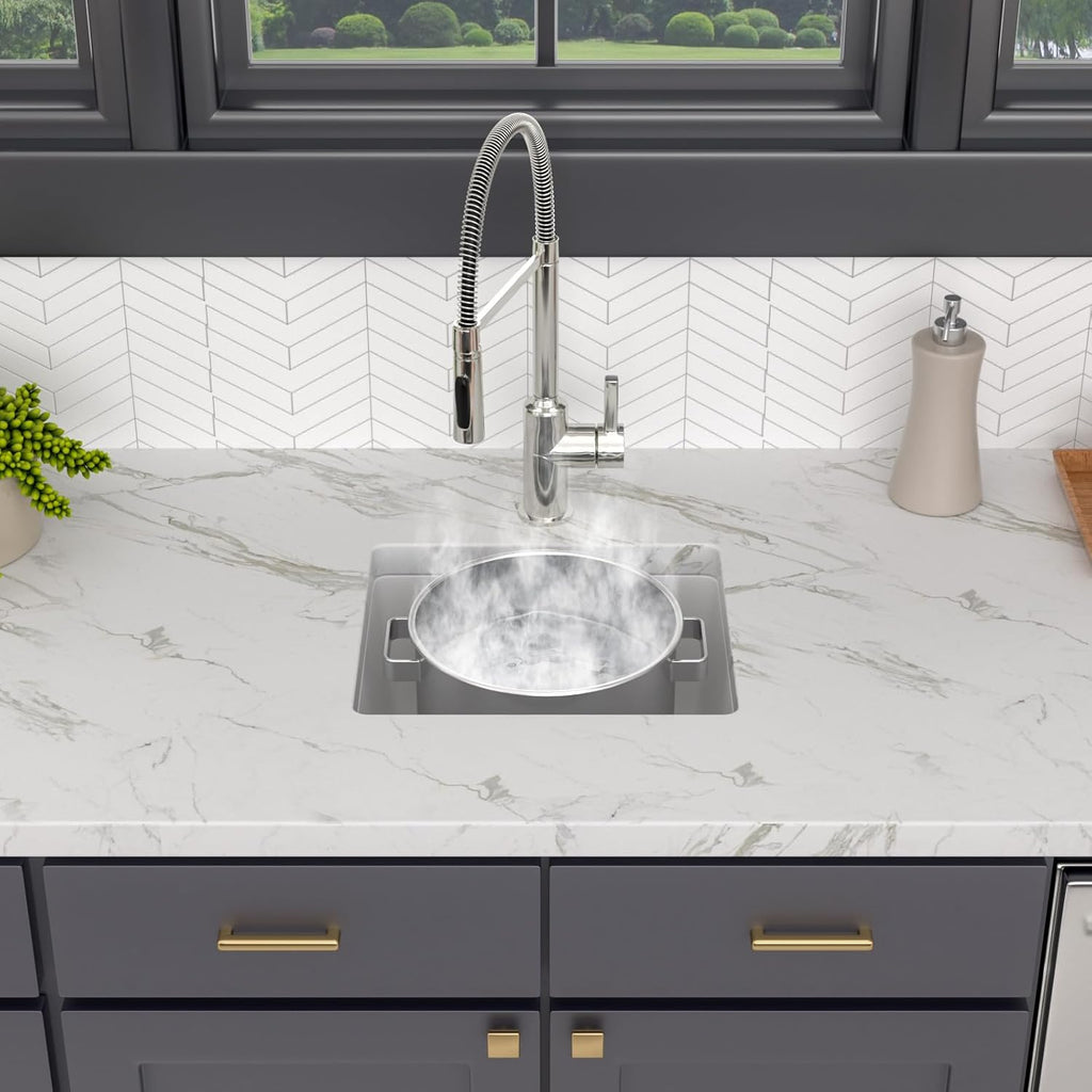 18 Granite Composite Kitchen Sink White - Lofeyo 18 inch Granite Sink Undermount Quartz Classic Under Counter Ledge Single Bowl Sink Basin(18in x16in )