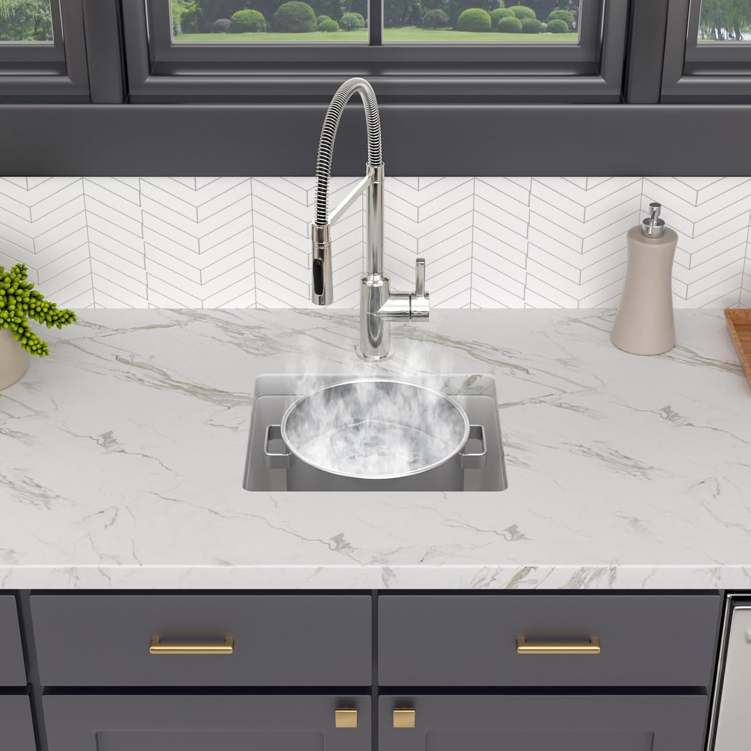 18 Granite Composite Kitchen Sink White - Lofeyo 18 inch Granite Sink Undermount Quartz Classic Under Counter Ledge Single Bowl Sink Basin(18in x16in )