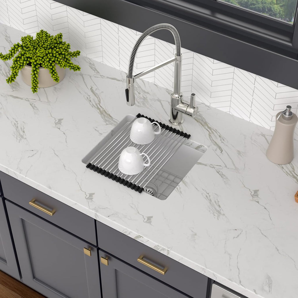 18 Granite Composite Kitchen Sink White - Lofeyo 18 inch Granite Sink Undermount Quartz Classic Under Counter Ledge Single Bowl Sink Basin(18in x16in )